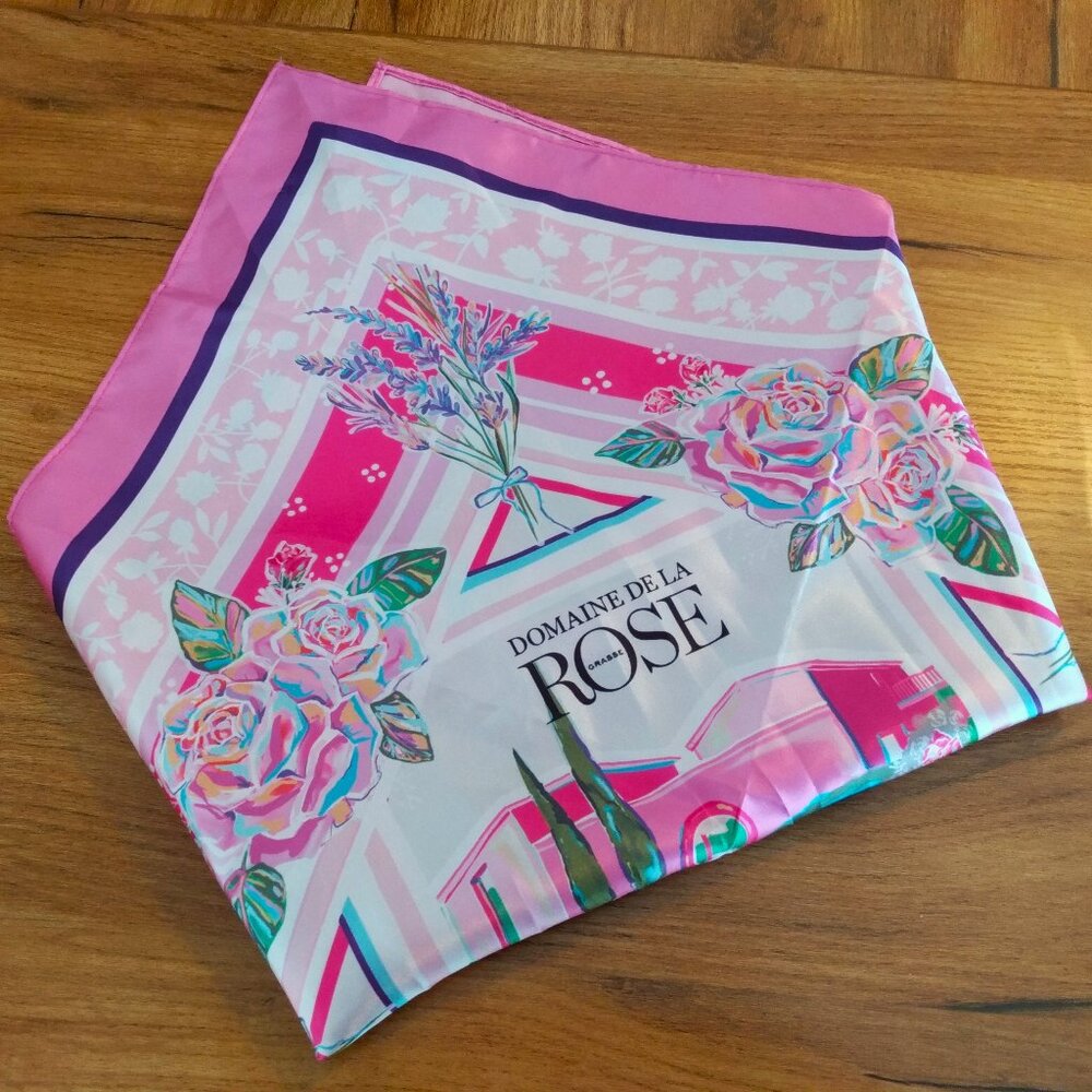 Lancome Pink Scarf Jasmin Pannu Limited Edition Collectible Domaine De La Rose